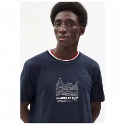 ARMEDANGELS - Jaames Our Laand - T-shirt -Tée-shirts Soldes armedangels jaames our laand t shirt detail 4