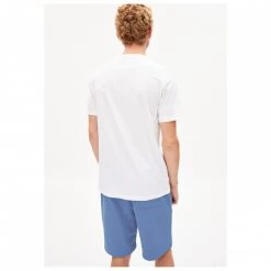 ARMEDANGELS - Jaames Palmtrees - T-shirt -Tée-shirts Soldes armedangels jaames palmtrees t shirt detail 4