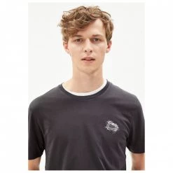 ARMEDANGELS - Jaames Snaap Hook - T-shirt -Tée-shirts Soldes armedangels jaames snaap hook t shirt detail 4