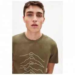 ARMEDANGELS - Jaames Top Mountains - T-shirt -Tée-shirts Soldes armedangels jaames top mountains t shirt detail 5
