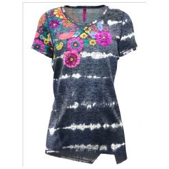 Crazy Idea - Women's Aloha - T-shirt -Tée-shirts Soldes crazy idea womens aloha t shirt 2