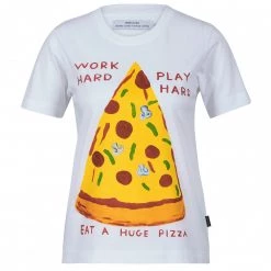DEDICATED - Women's T-Shirt Mysen Work Hard Pizza - T-shirt -Tée-shirts Soldes dedicated womens t shirt mysen work hard pizza t shirt 1