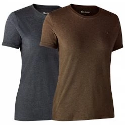 Deerhunter - Women's Basic T-Shirt 2-Pack - T-shirt -Tée-shirts Soldes deerhunter womens basic t shirt 2 pack t shirt 1