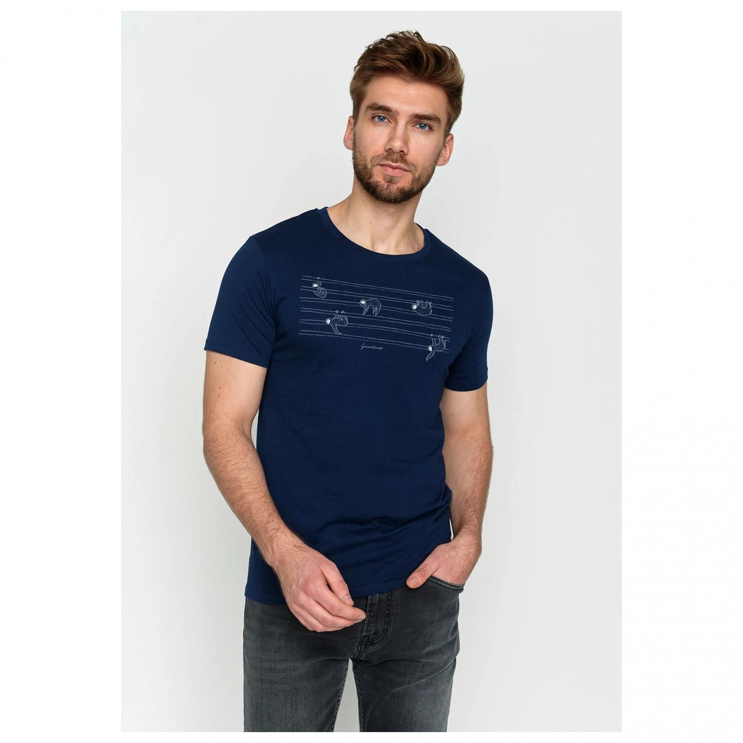 GreenBomb - Animal Sloth Stripes (Guide) - T-shirt 2 GreenBomb - Animal Sloth Stripes (Guide) - T-shirt – Image 2