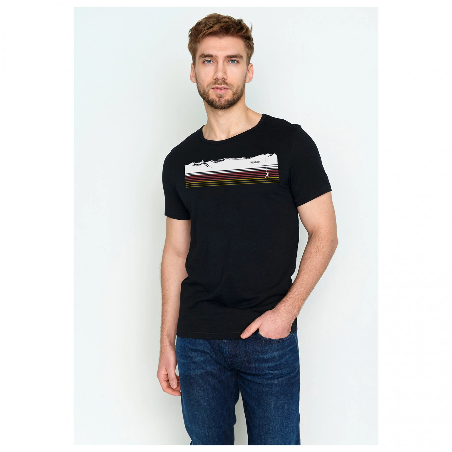 GreenBomb - Nature Mountain Stripes (Spice) - T-shirt 2 GreenBomb - Nature Mountain Stripes (Spice) - T-shirt – Image 2