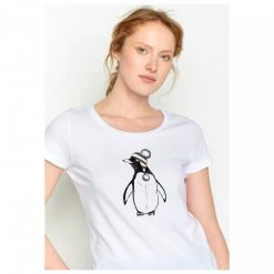 GreenBomb - Women's Animal Penguine Cap (Loves) - T-shirt -Tée-shirts Soldes greenbomb womens animal penguine cap loves t shirt detail 4