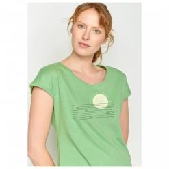 GreenBomb - Women's Bike Sunrise Lines (Cool) - T-shirt -Tée-shirts Soldes greenbomb womens bike sunrise lines cool t shirt detail 4