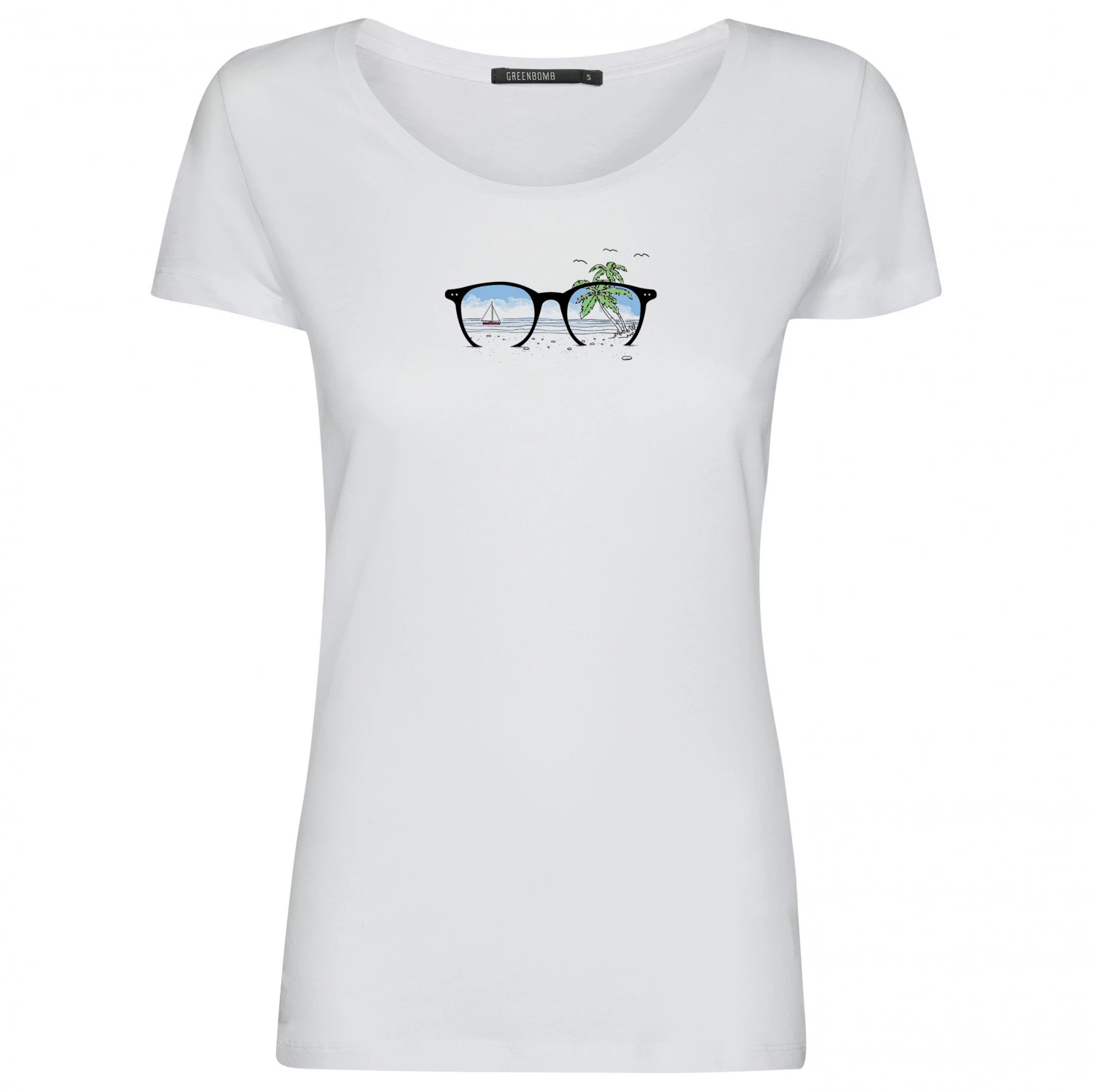 GreenBomb - Women's Nature Glasses Beach Loves - T-shirt 1 GreenBomb - Women's Nature Glasses Beach Loves - T-shirt