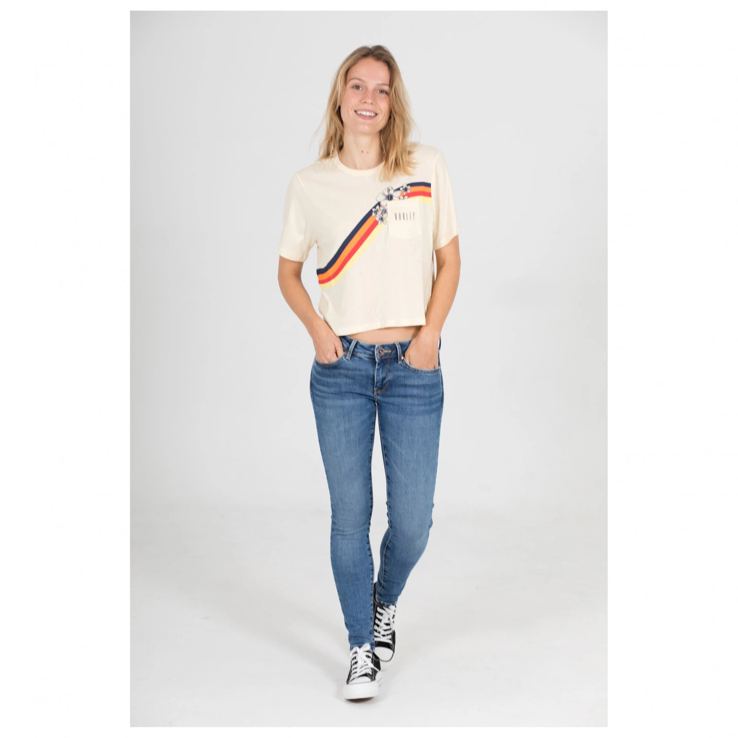Hurley - Women's Seagull Stripes Pocket Crew S/S - T-shirt 4 Hurley - Women's Seagull Stripes Pocket Crew S/S - T-shirt – Image 4