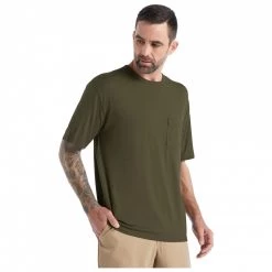 Icebreaker - Granary S/S Pocket Tee - T-shirt en laine mérinos -Tée-shirts Soldes icebreaker granary s s pocket tee t shirt en laine merinos detail 3