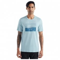 Icebreaker - Tech Lite II S/S Tee Mountain Mantra - T-shirt en laine mérinos -Tée-shirts Soldes icebreaker tech lite ii s s tee mountain mantra t shirt en laine merinos detail 3