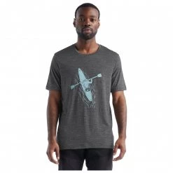 Icebreaker - Tech Lite II S/S Tee Paddle Lines - T-shirt en laine mérinos -Tée-shirts Soldes icebreaker tech lite ii s s tee paddle lines t shirt en laine merinos detail 3