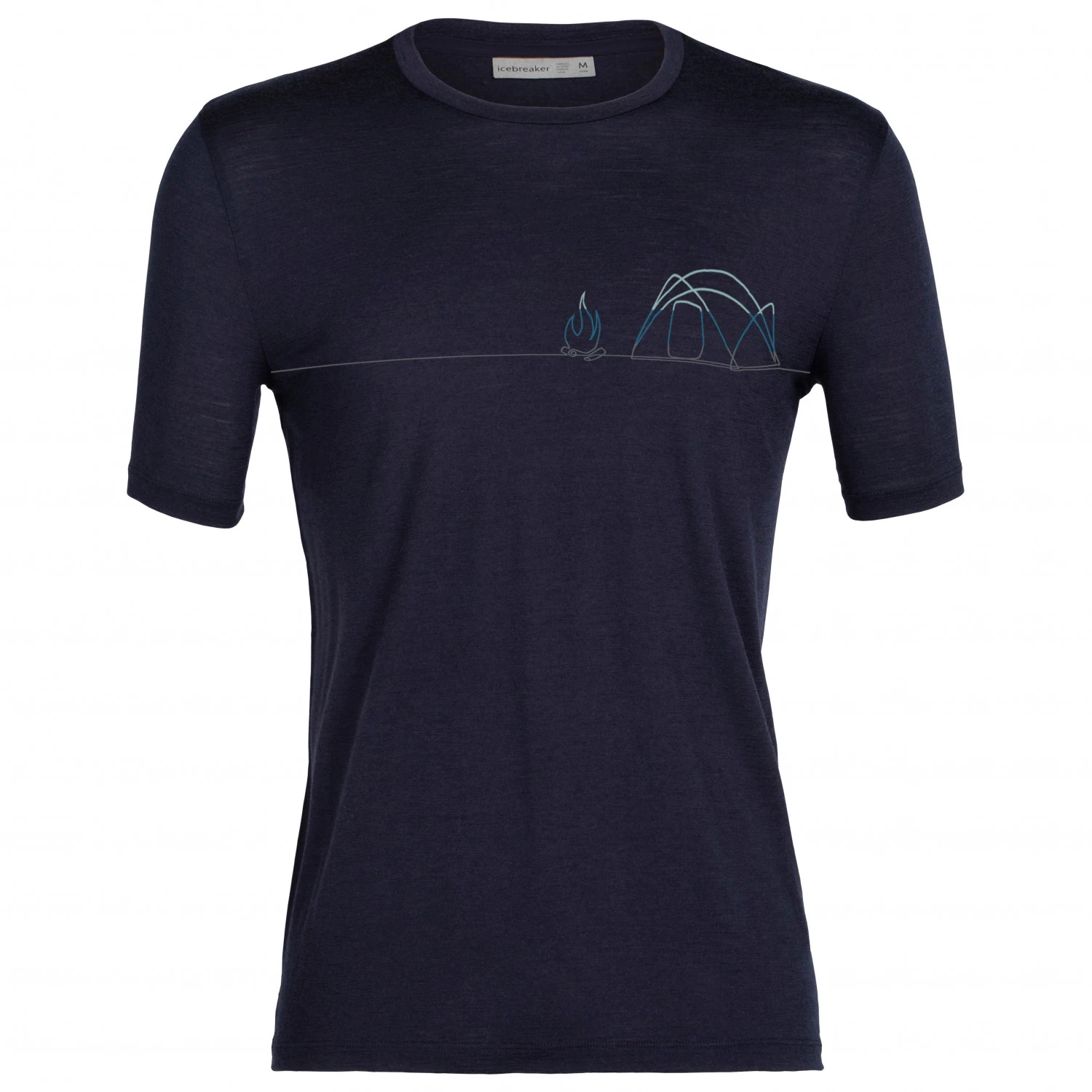 Icebreaker - Tech Lite II S/S Tee Single Line Camp - T-shirt en laine mérinos 1 Icebreaker - Tech Lite II S/S Tee Single Line Camp - T-shirt en laine mérinos