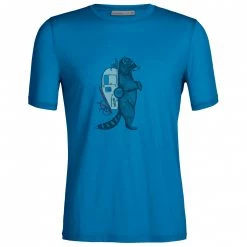 Icebreaker - Tech Lite II S/S Tee Waschbär Wandering - T-shirt en laine mérinos -Tée-shirts Soldes icebreaker tech lite ii s s tee waschbaer wandering t shirt en laine merinos 2