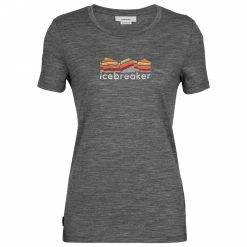 Icebreaker - Women's Tech Lite II S/S Tee Mountain Geology - T-shirt en laine mérinos
