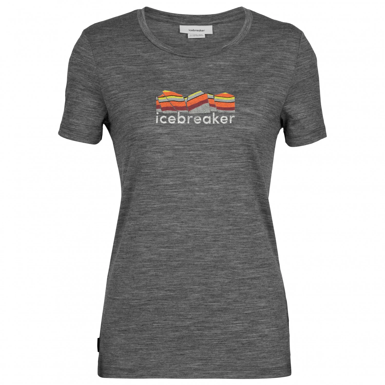 Icebreaker - Women's Tech Lite II S/S Tee Mountain Geology - T-shirt en laine mérinos 1 Icebreaker - Women's Tech Lite II S/S Tee Mountain Geology - T-shirt en laine mérinos
