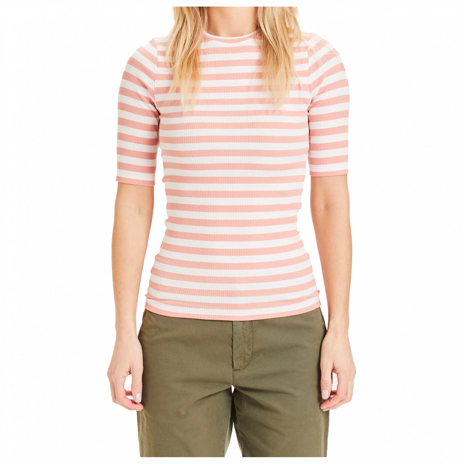 KnowledgeCotton Apparel - Women's Canna Rib Tee Striped Vegan - T-shirt 6 KnowledgeCotton Apparel - Women's Canna Rib Tee Striped Vegan - T-shirt – Image 6