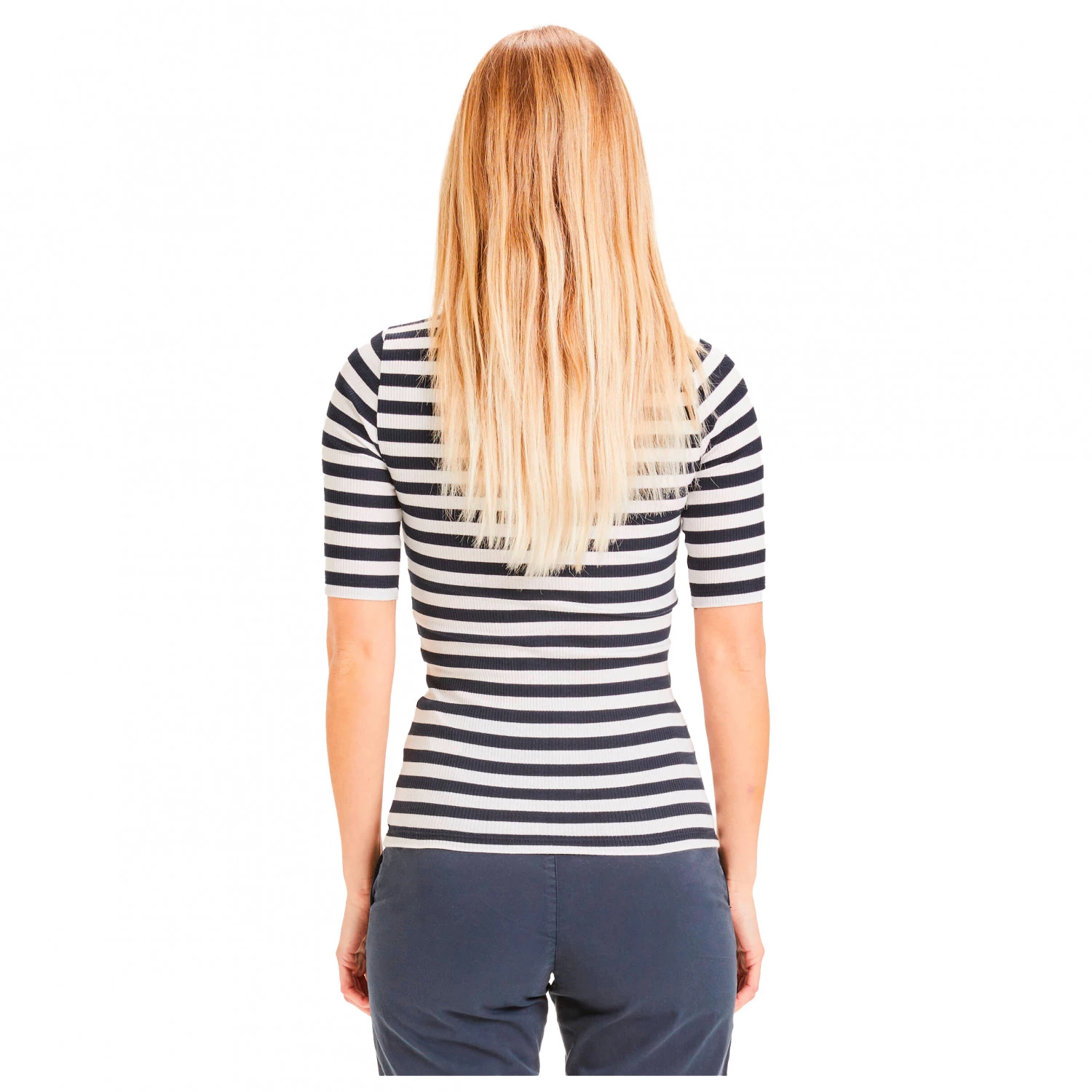 KnowledgeCotton Apparel - Women's Canna Rib Tee Striped Vegan - T-shirt 3 KnowledgeCotton Apparel - Women's Canna Rib Tee Striped Vegan - T-shirt – Image 3