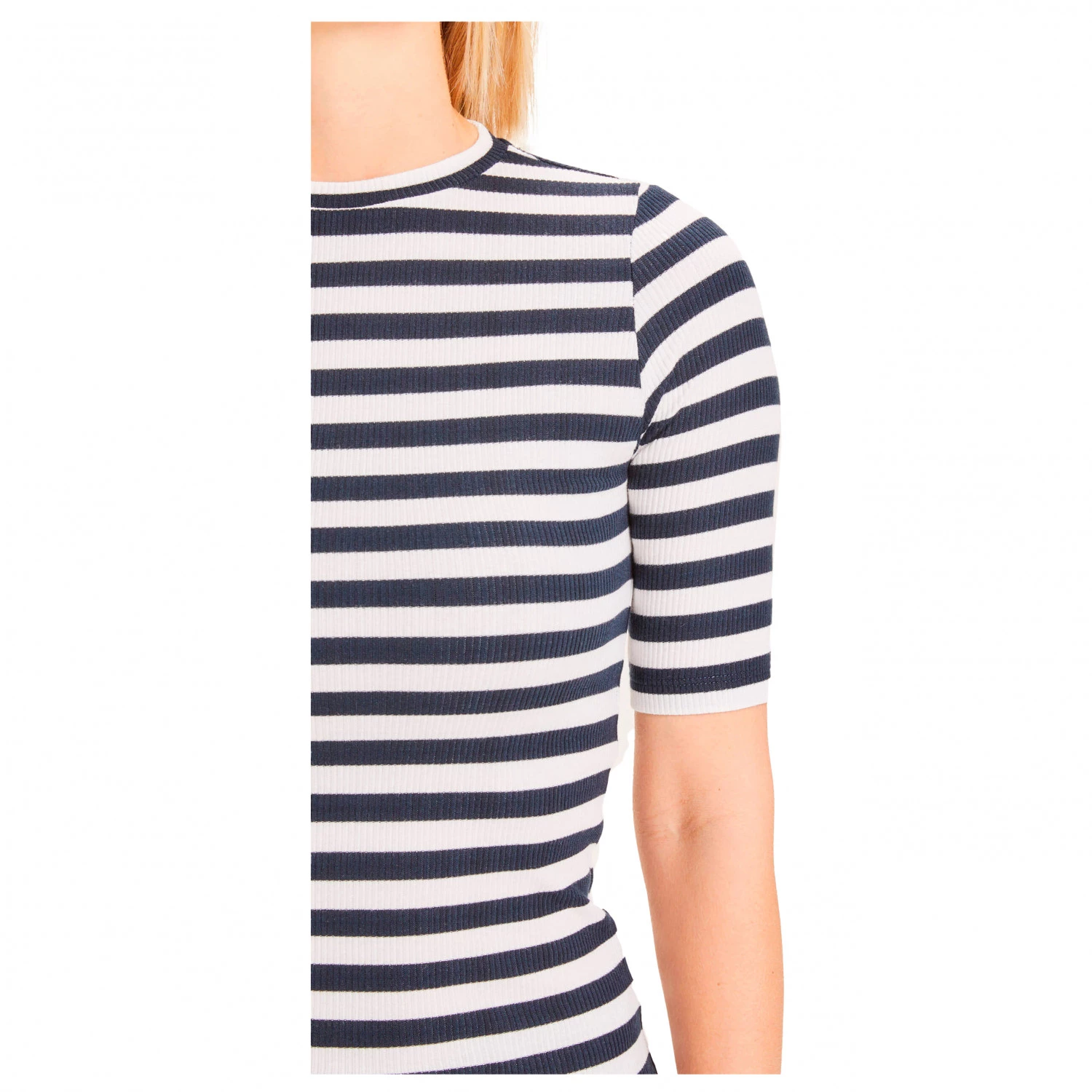 KnowledgeCotton Apparel - Women's Canna Rib Tee Striped Vegan - T-shirt 4 KnowledgeCotton Apparel - Women's Canna Rib Tee Striped Vegan - T-shirt – Image 4