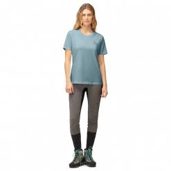 Norrøna - Women's /29 Cotton Vikinghead Embroidery T-Shirt - T-shirt -Tée-shirts Soldes norroena womens 29 cotton vikinghead embroidery t shirt t shirt detail 3