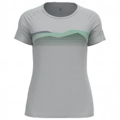 Odlo - Women's T-Shirt S/S Crew Neck Concord Season Print - T-shirt en laine mérinos