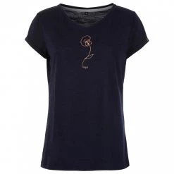 Pally'Hi - Women's T-Shirt Fleur Peur - T-shirt en laine mérinos