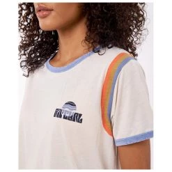 Rip Curl - Women's Melting Waves Ringer Tee - T-shirt -Tée-shirts Soldes rip curl womens melting waves ringer tee t shirt detail 4