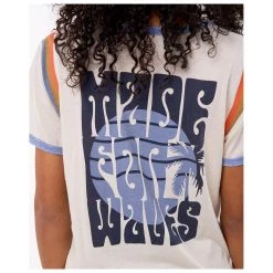 Rip Curl - Women's Melting Waves Ringer Tee - T-shirt -Tée-shirts Soldes rip curl womens melting waves ringer tee t shirt detail 5