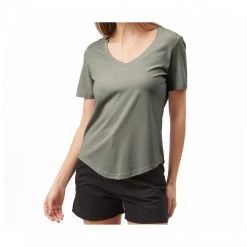 Tentree - Women's Treeblend V-Neck - T-shirt -Tée-shirts Soldes tentree womens treeblend v neck t shirt 1